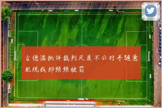 古德温批评裁判尺度不公对手随意犯规我却频频被罚